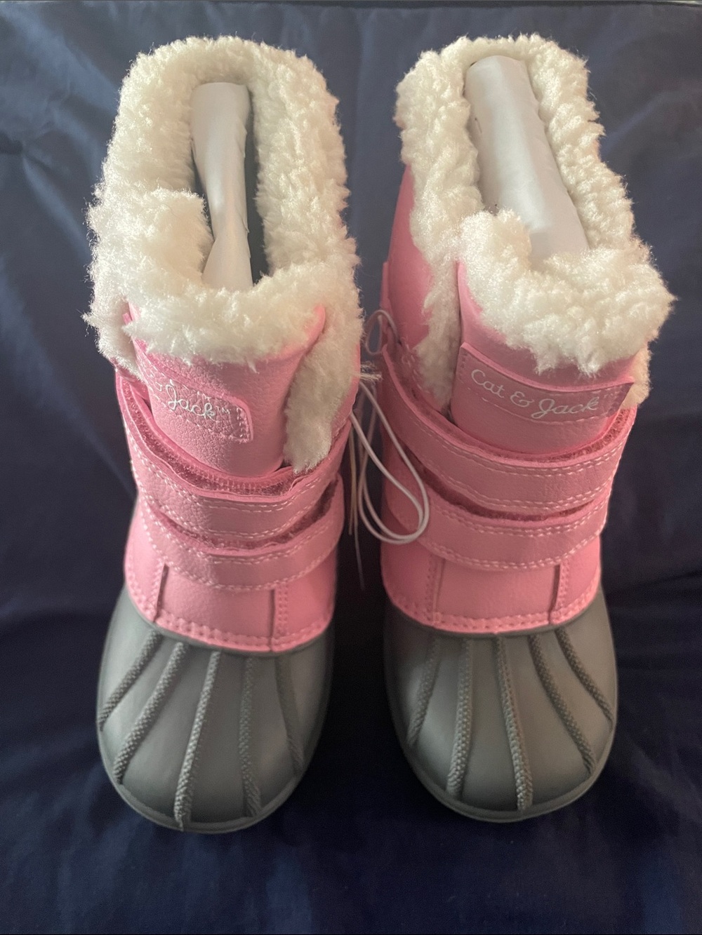 Cat & Jack “Denver” Winter Boots. Fur lined. Pink and gray. Size 11 kids. NWT.